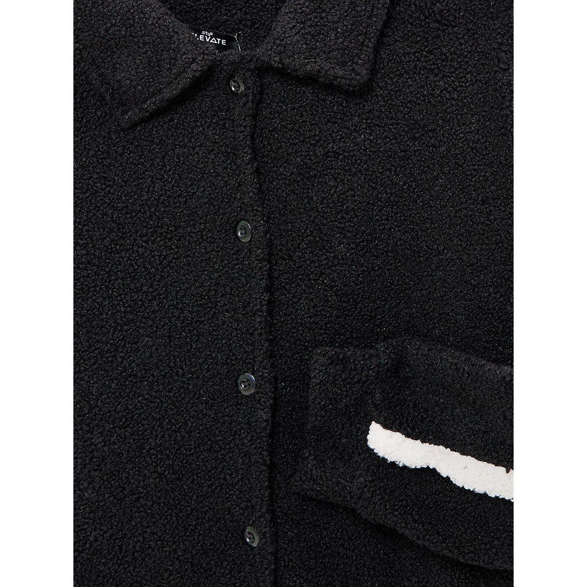 Styli Elevate Regular Fit Fleece Sweatshirt with Buttons-girls-clothing-jacketsandcoats-image-7