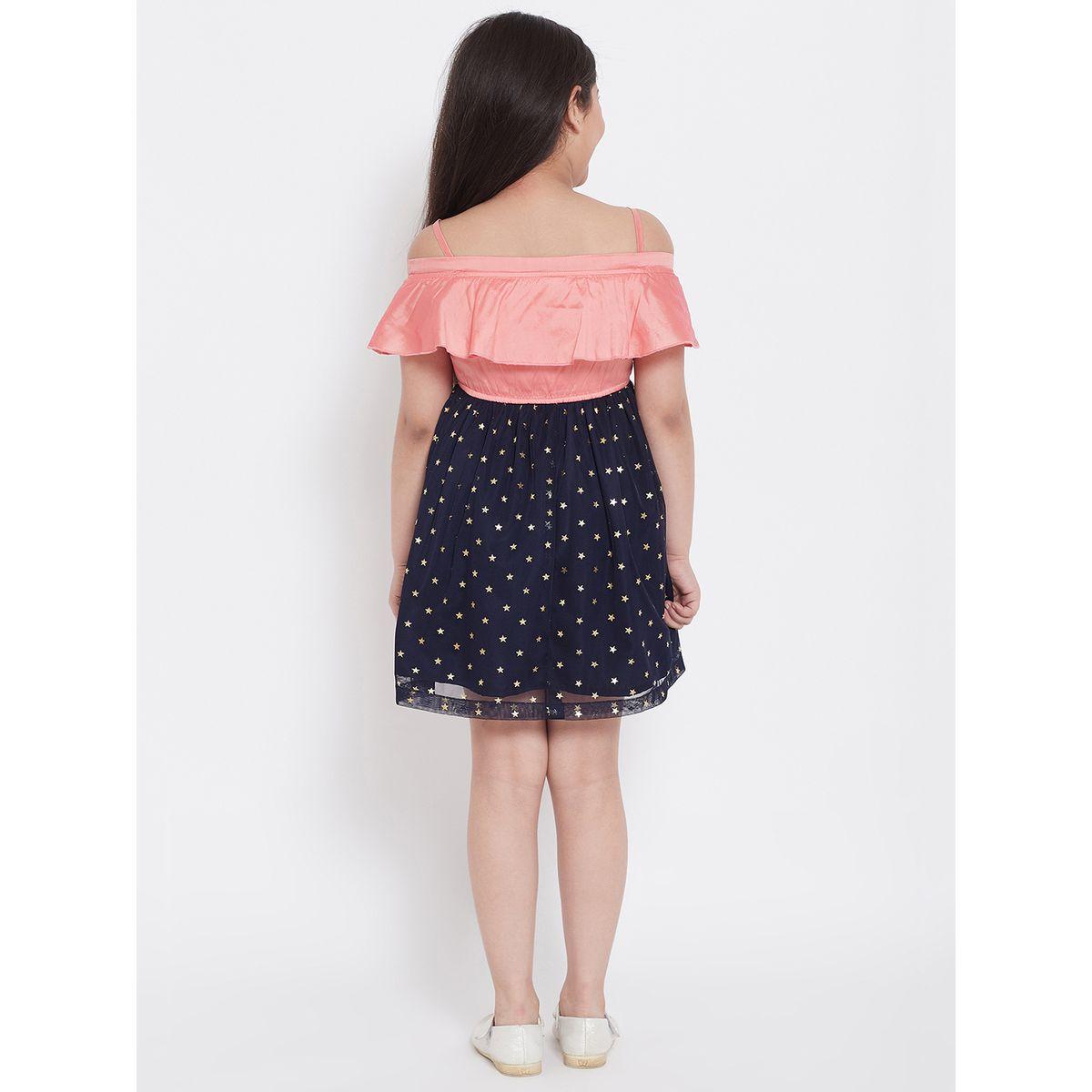 فستان كاجوال مزين بفيونكة ستايلو بَج × ستايلي-girls-clothing-dressesandjumpsuits-image-1