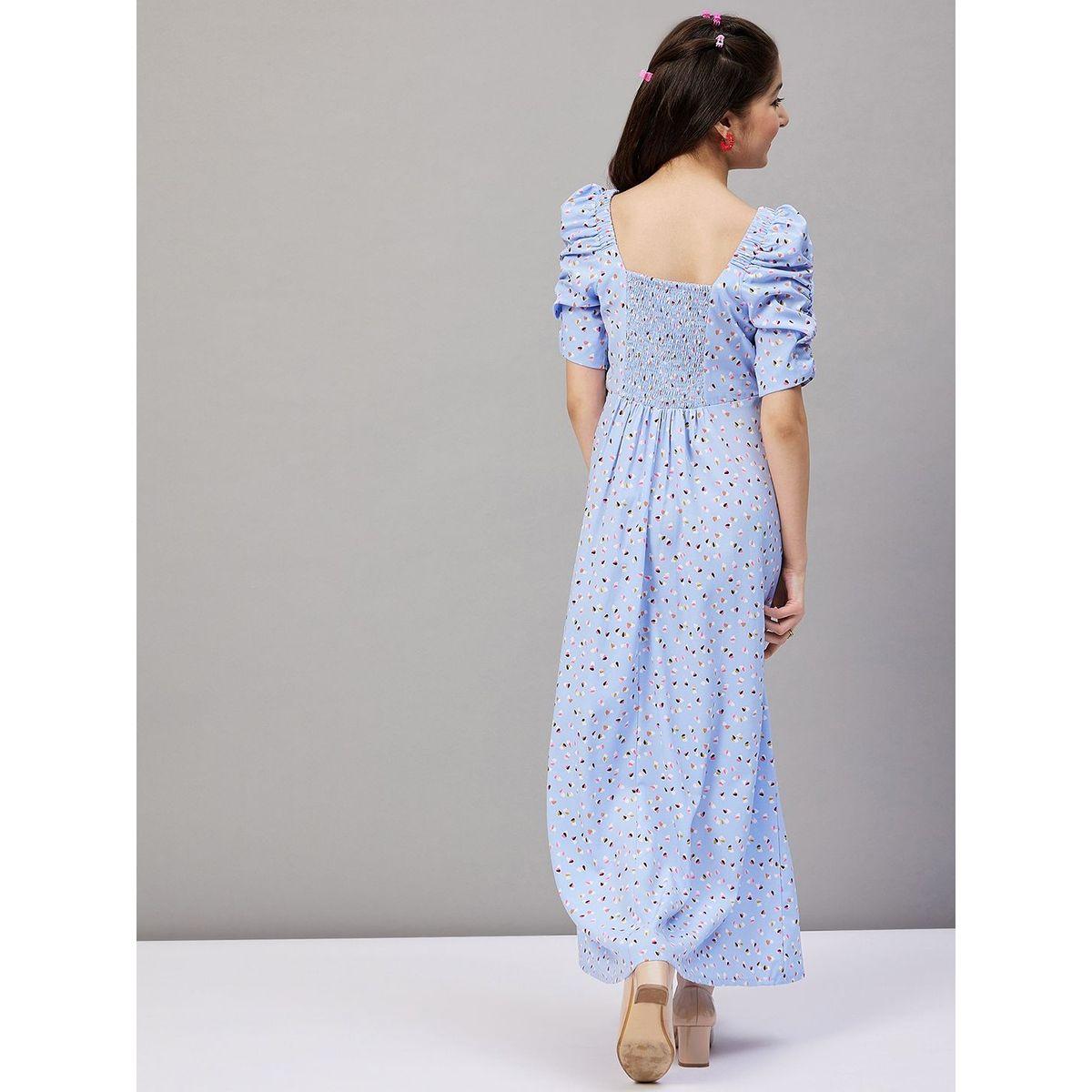 Stylo Bug X Styli Heart Ditsy Print Puff Sleeve Dress-girls-clothing-dressesandjumpsuits-image-3
