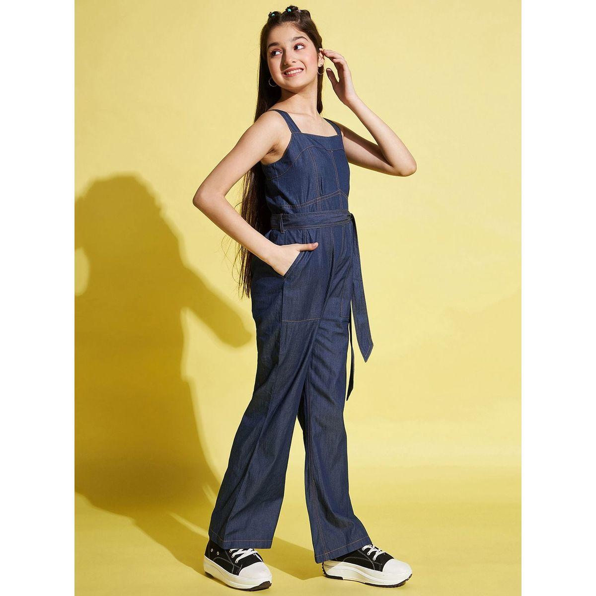جمبسوت دنيم بأرجل مستقيمة ستايلو بَج × ستايلي-girls-clothing-rompers-image-2