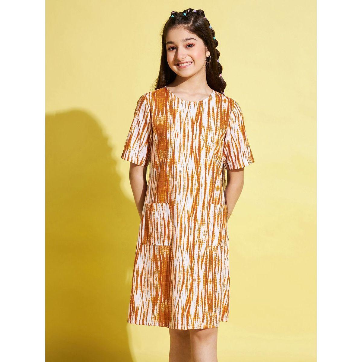 فستان مطبع بالكامل مع جيوب ستايلو بَج × ستايلي-girls-clothing-dressesandjumpsuits-image-1