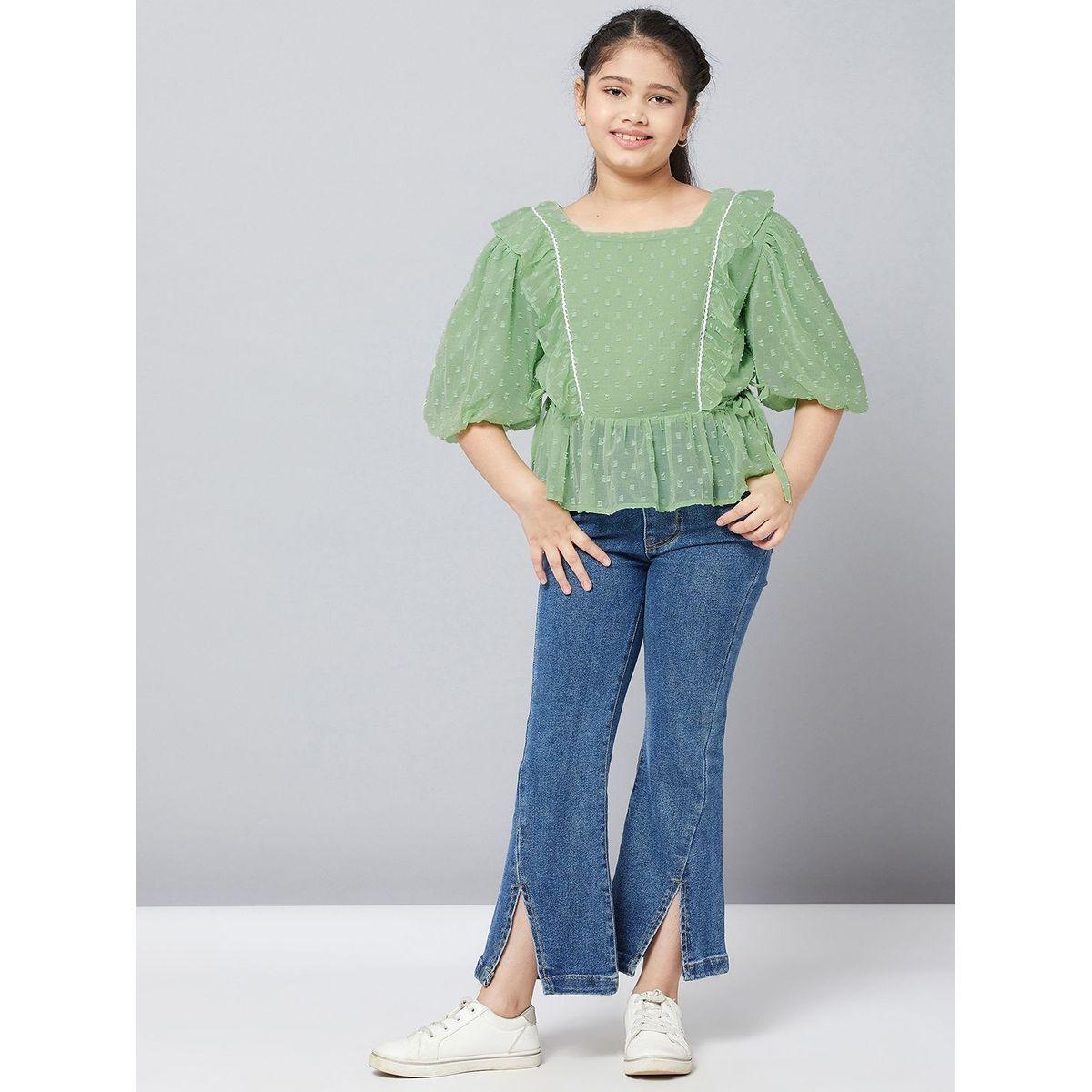 بلوزة بيبلوم مزينة بكشكش ستايلو بَج × ستايلي-girls-clothing-tshirts-image-1