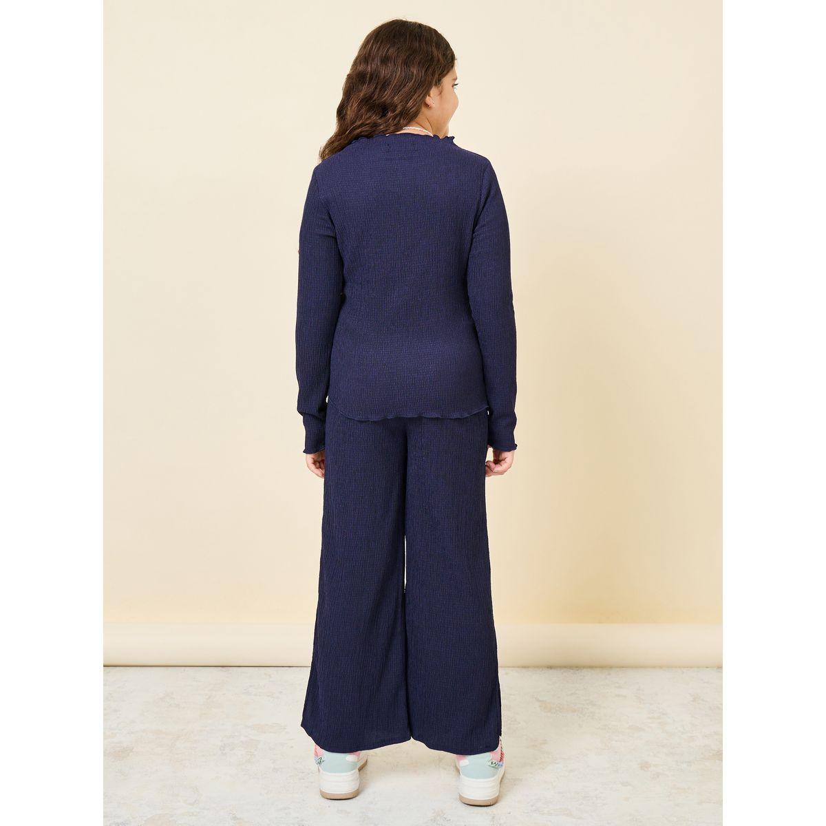 Styli Elevate Textured Top & Flared Pants Set-girls-clothing-setsandcoords-image-5