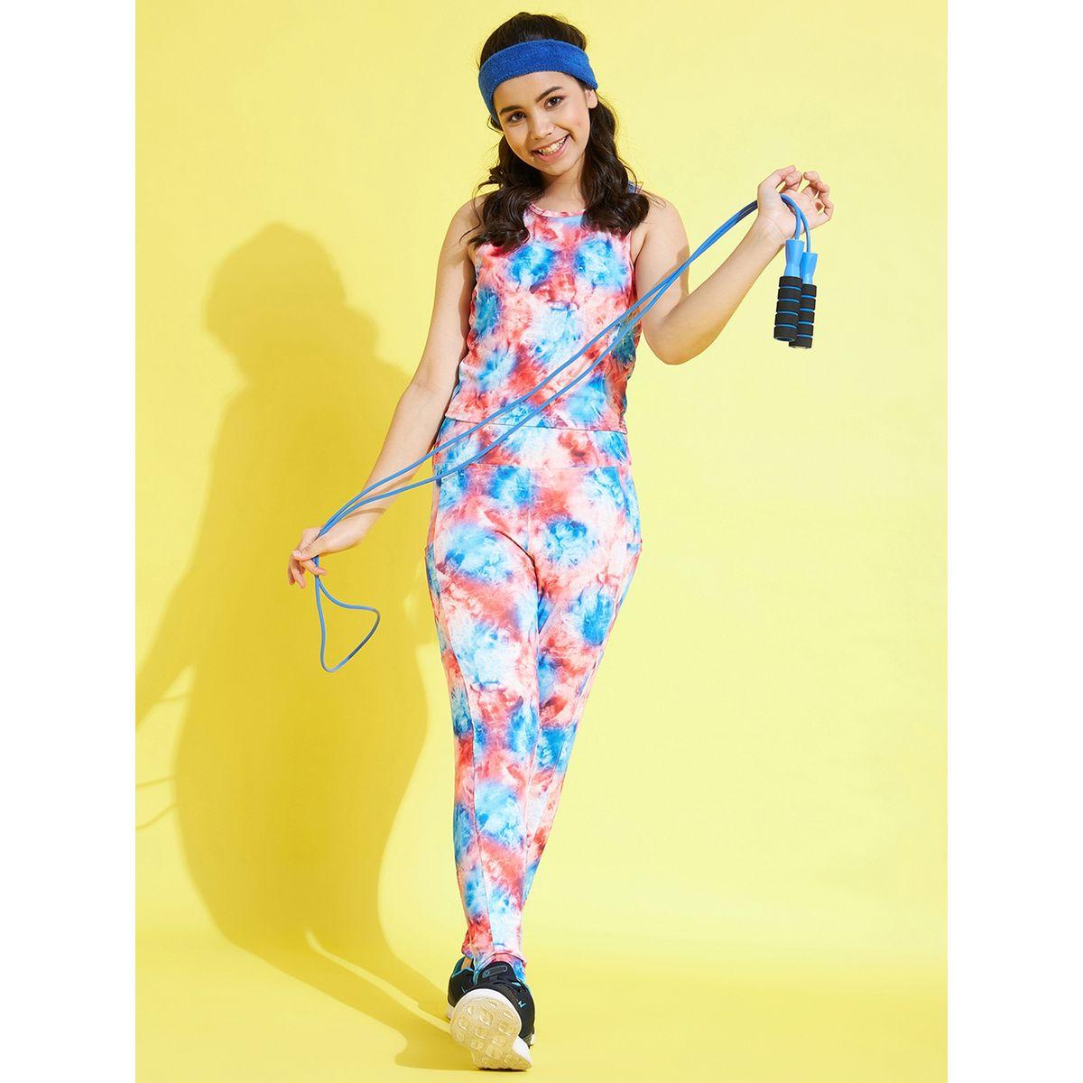 مجموعة من ليقنز وبلوزة قصيرة ريسر باك-girls-clothing-setsandcoords-image-7