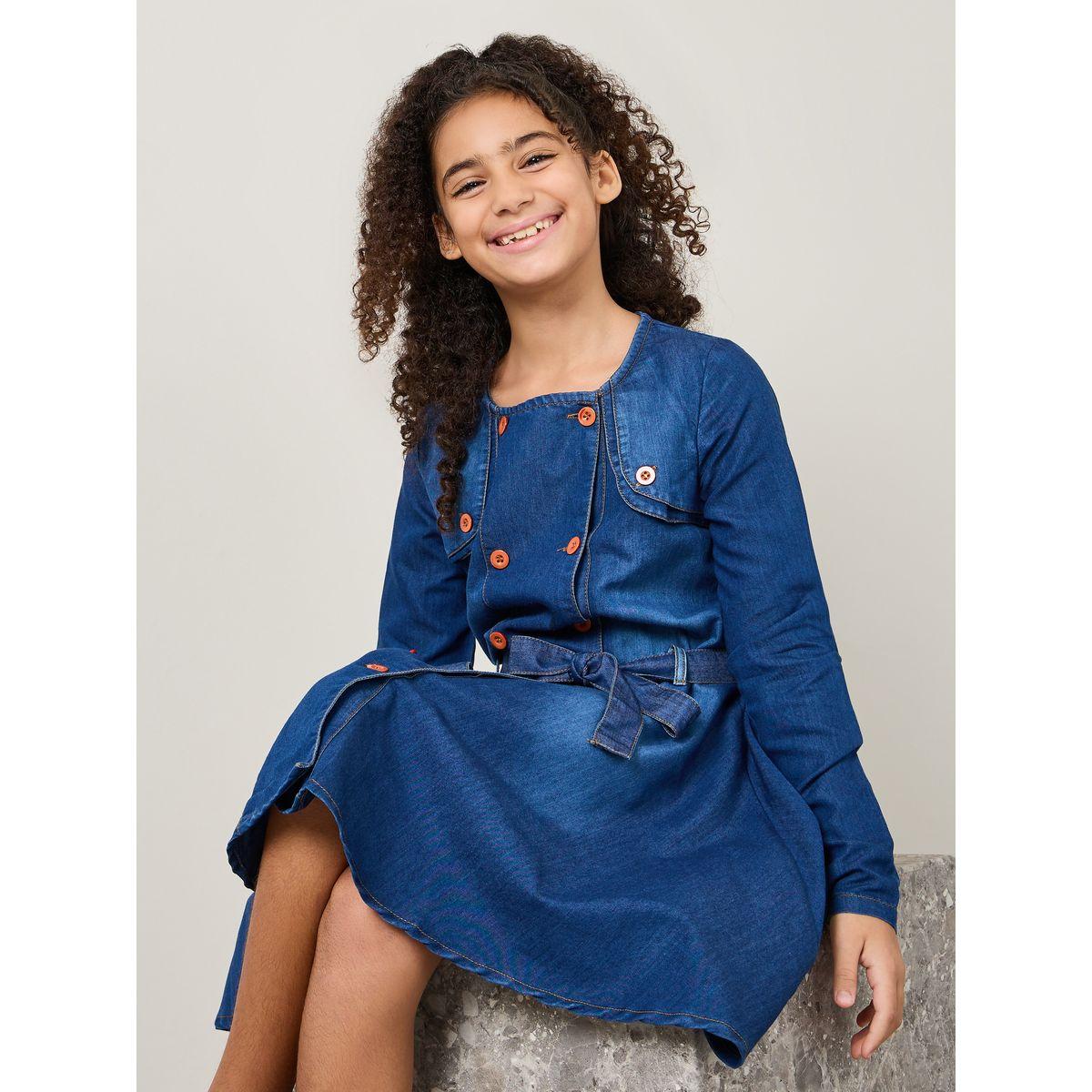 Soft Denim Long Sleeve Denim Dress For Girls | Sizes 4 10 | Casual Clothing  For Spring And Autumn | Ideal For Teens | Kids Clothes | Item #6 8 0 From  Sansejinba, $21.48 | DHgate.Com