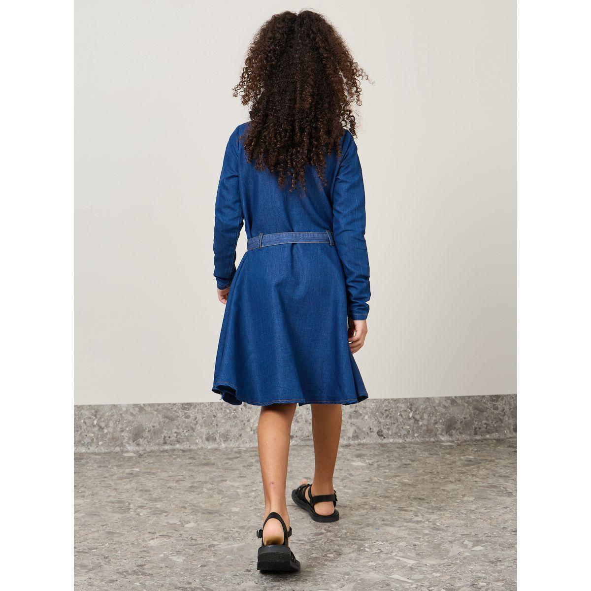 فستان دنيم مع حزام خصر-girls-clothing-dressesandjumpsuits-image-5