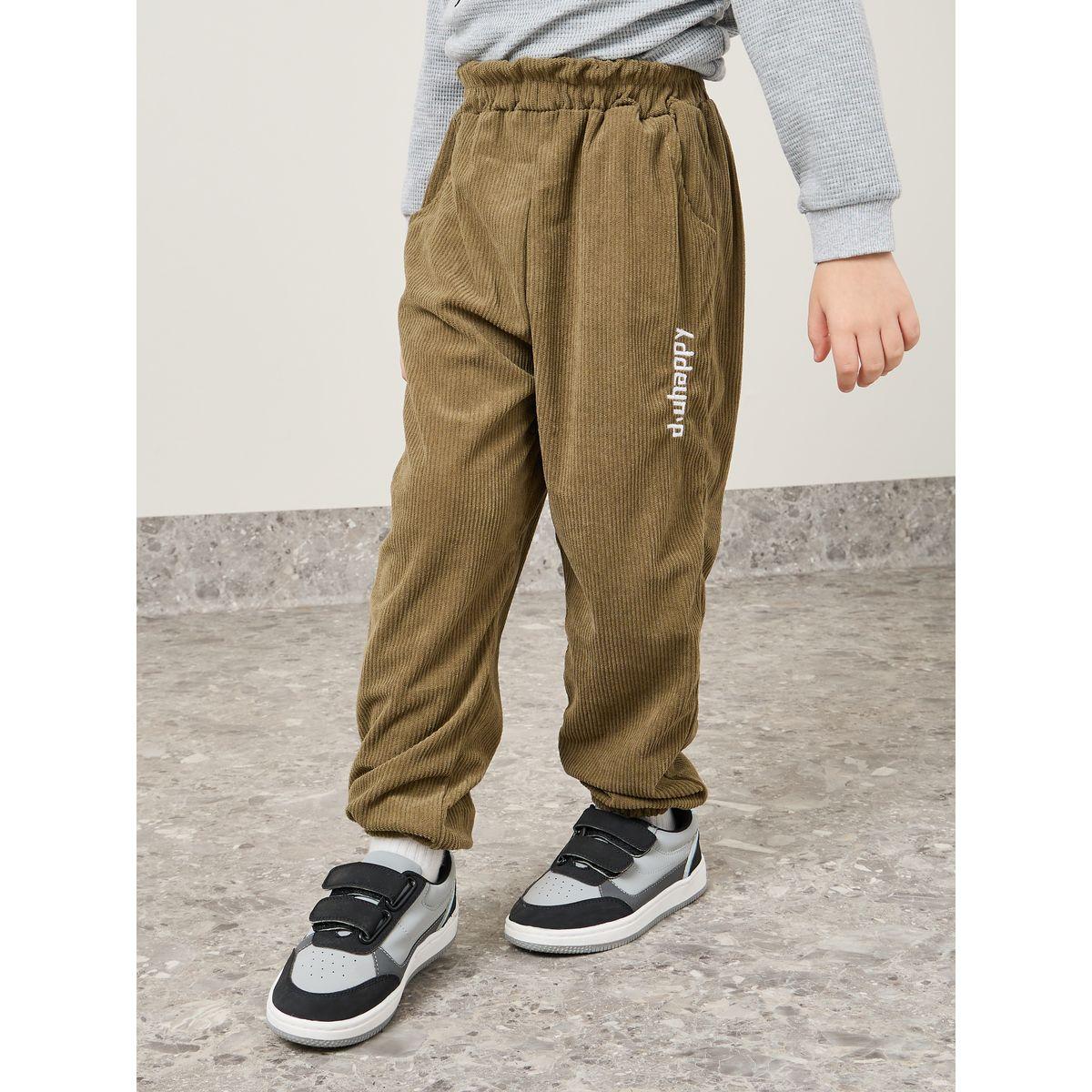 Styli Embroidery Detail Corduroy Jogger-boys-clothing-bottoms-joggersandtrackpants-image-2