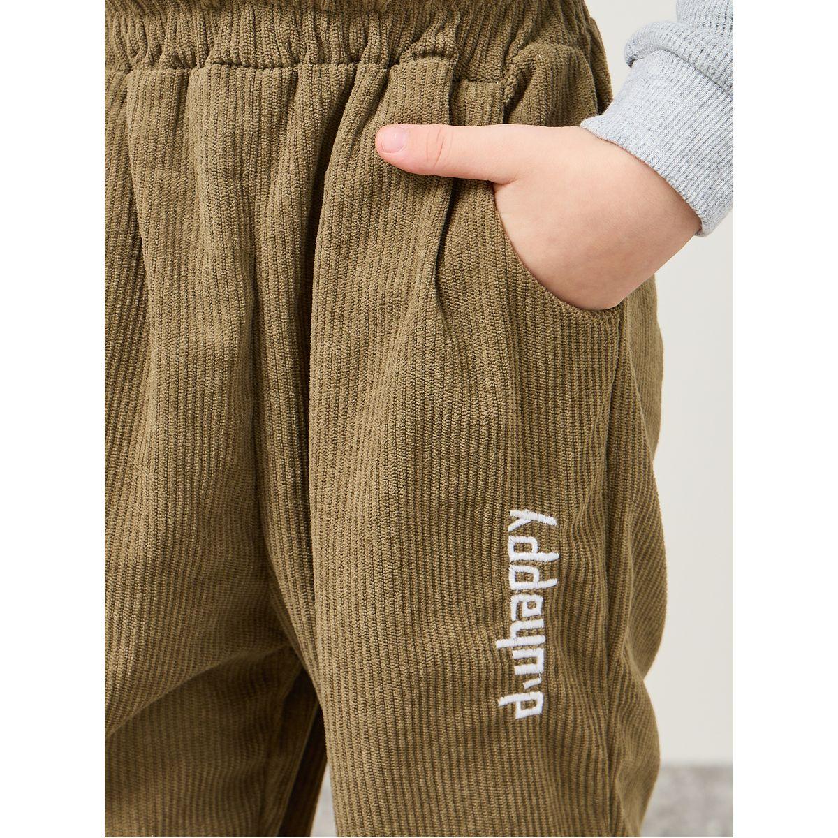 Styli Embroidery Detail Corduroy Jogger-boys-clothing-bottoms-joggersandtrackpants-image-3