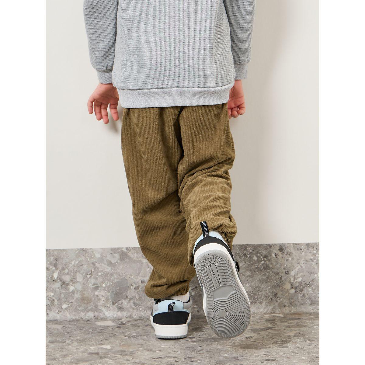 Styli Embroidery Detail Corduroy Jogger-boys-clothing-bottoms-joggersandtrackpants-image-4