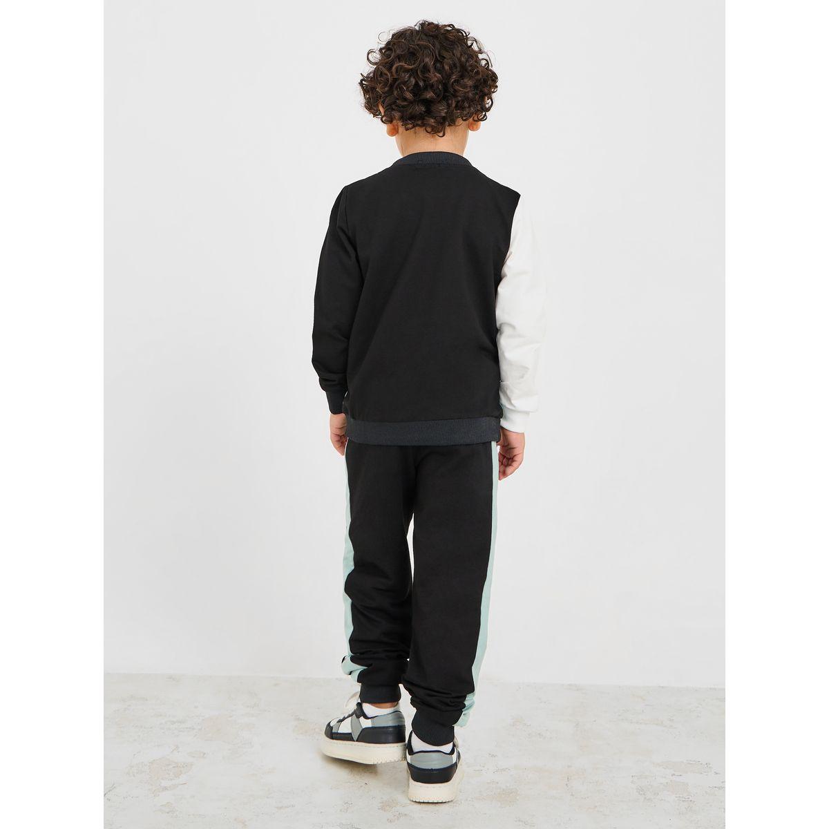 Styli Colorblock Embroidery Sweatshirt & Jogger Set-boys-clothing-setsandcoords-image-5