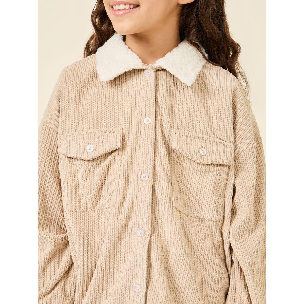 Styli Elevate Sherpa Collar Oversized Longline Jacket-girls-clothing-jacketsandcoats-image-4