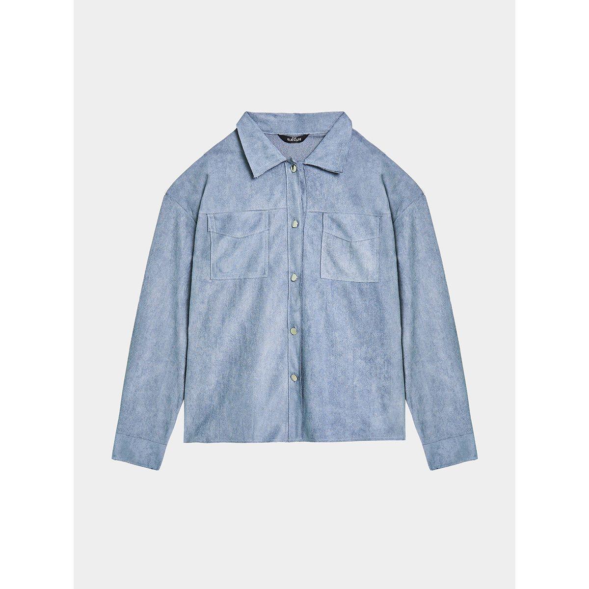 Styli Elevate Suede Look Oversized Jacket with Buttons-girls-clothing-jacketsandcoats-image-6