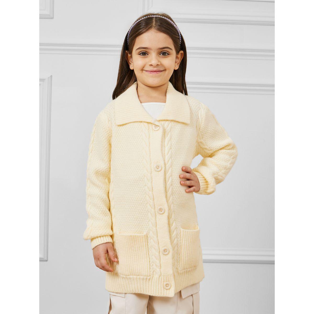 كارديجان محبوك بأكتاف منخفضة-girls-clothing-winterwear-jumpersandcardigans-image-3