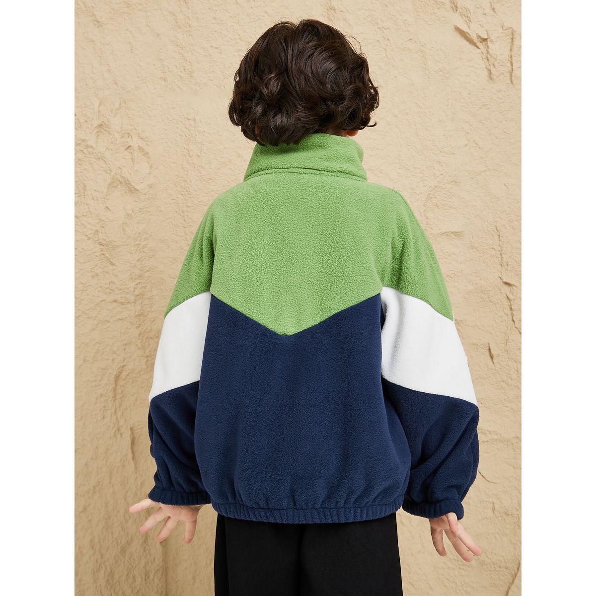Styli Colorblock High Neck Teddy Jacket-boys-clothing-jacketsandcoats-image-5