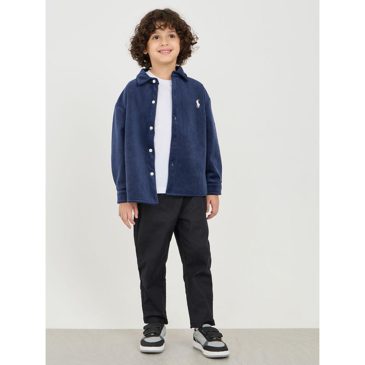 Styli Embroidery Thermal Lined Shirt-boys-clothing-shirts-image-1