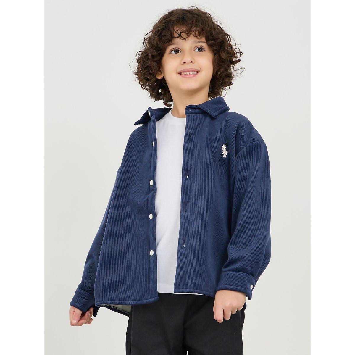 Styli Embroidery Thermal Lined Shirt-boys-clothing-shirts-image-2