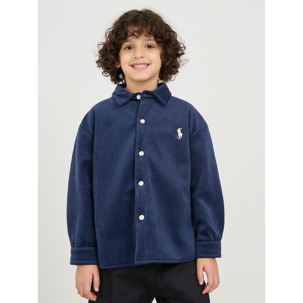 Styli Embroidery Thermal Lined Shirt-boys-clothing-shirts-image-3