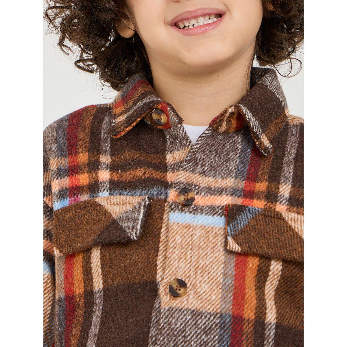 Styli Checked Curved Hem Shirt-boys-clothing-shirts-image-4