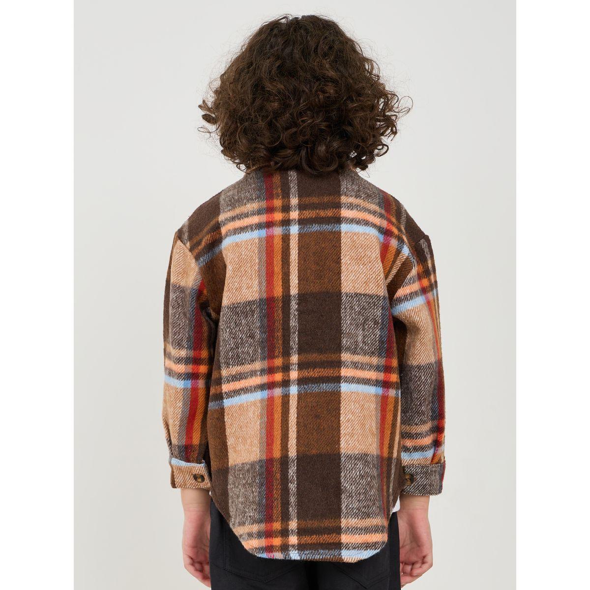 Styli Checked Curved Hem Shirt-boys-clothing-shirts-image-5