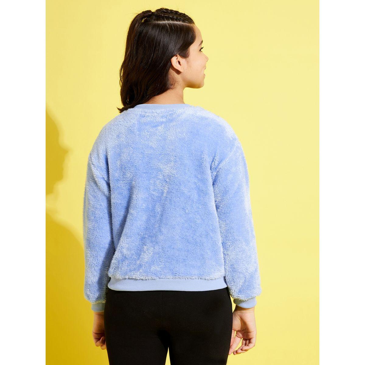 Noh-Voh X Styli Faux Fur Regular Fit Sweatshirt-baby-girls-clothing-sweatshirts-image-2
