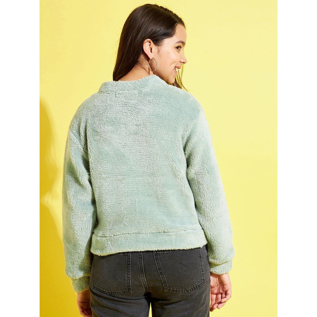 Noh-Voh X Styli Faux Fur High Neck Regular Sweatshirt-girls-clothing-winterwear-sweatshirts-image-3