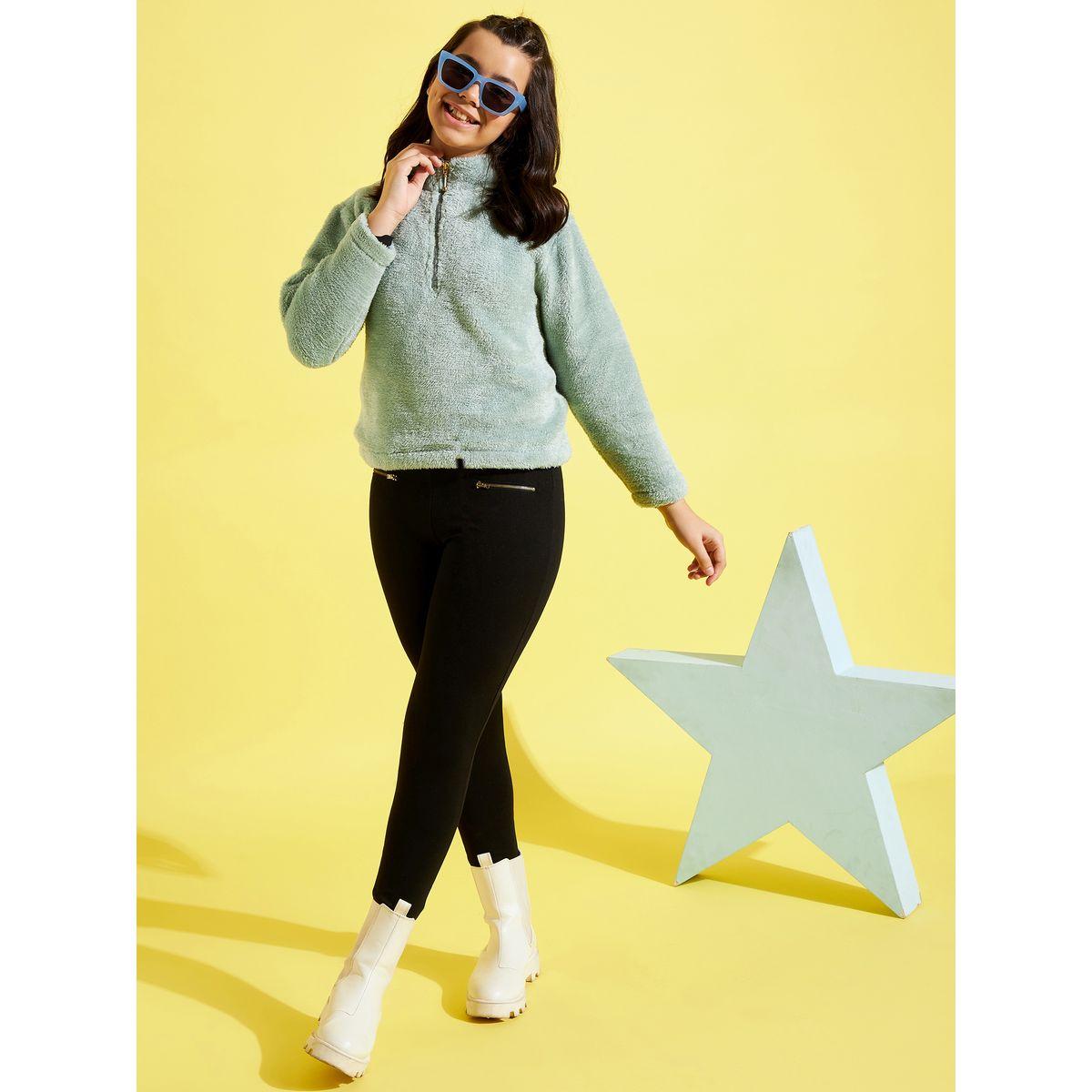 Noh-Voh X Styli Front Zipper Fleece Sweatshirt-baby-girls-clothing-sweatshirts-image-1
