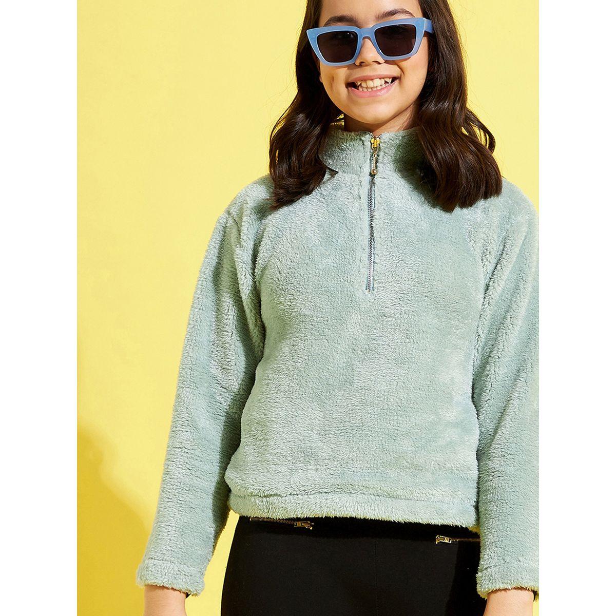 Noh-Voh X Styli Front Zipper Fleece Sweatshirt-baby-girls-clothing-sweatshirts-image-5