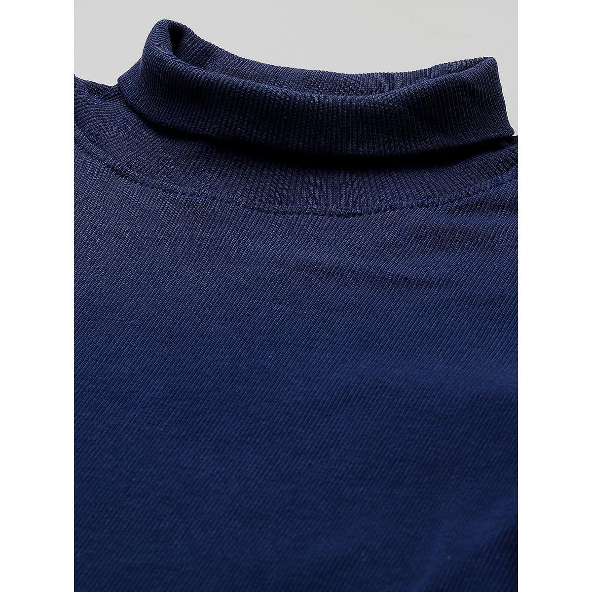 Noh-Voh X Styli Ribbed High Neck Fitted Top-girls-clothing-tshirts-image-4