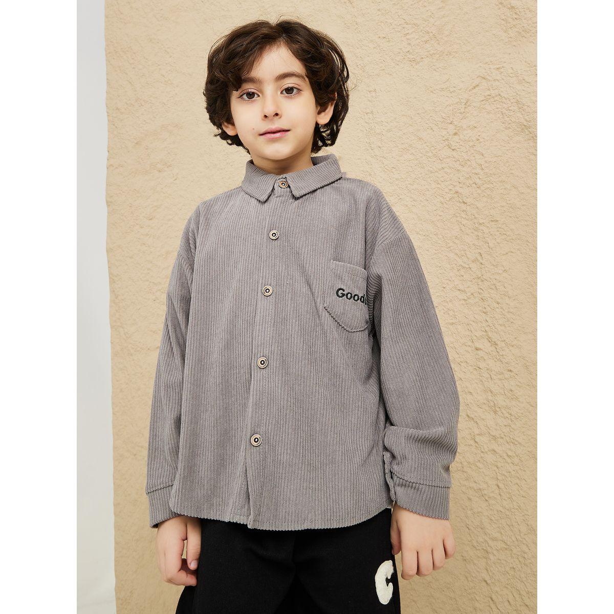 قميص كوردروي بجيب على الصدر-boys-clothing-shirts-image-1