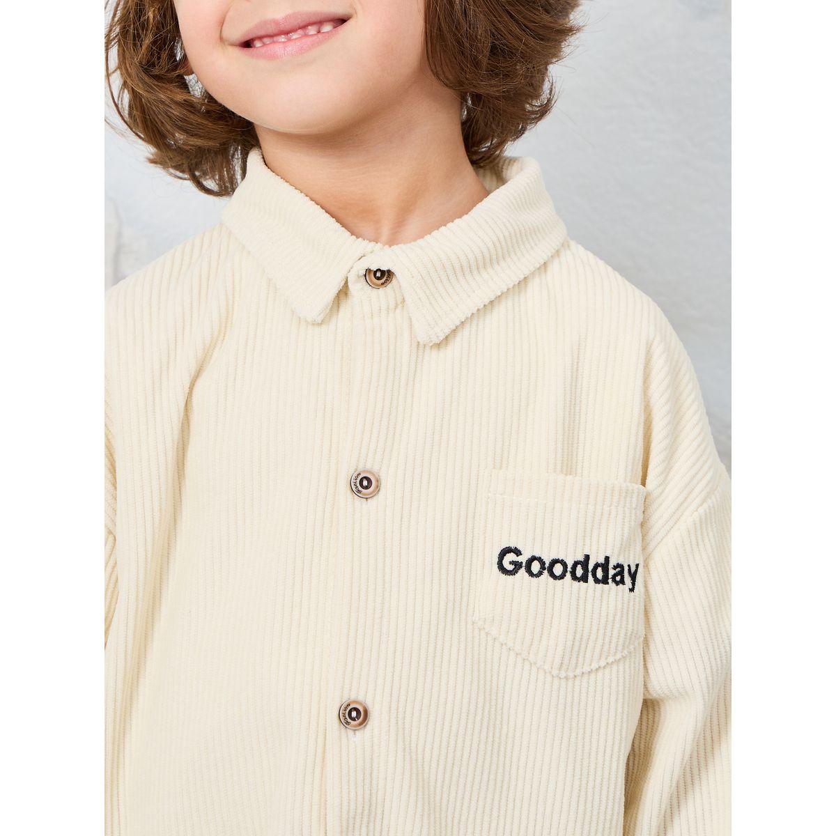 قميص كوردروي مَطرز بكتابة-boys-clothing-shirts-image-4
