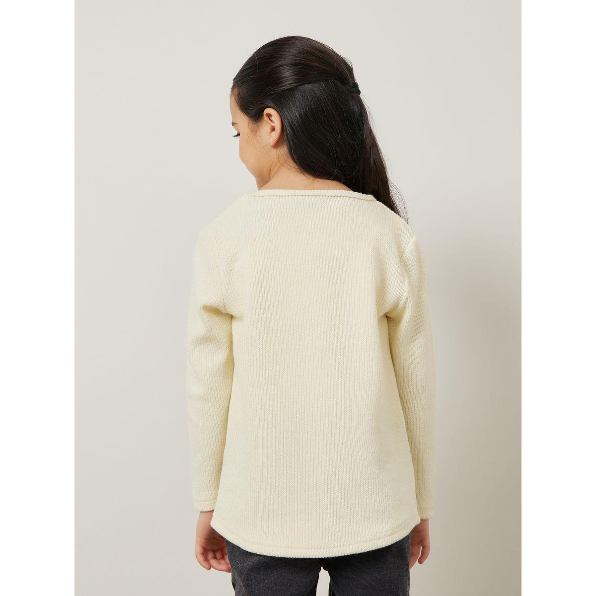Styli Button Front Thick Ribbed Knit T-Shirt-girls-clothing-tshirts-image-4