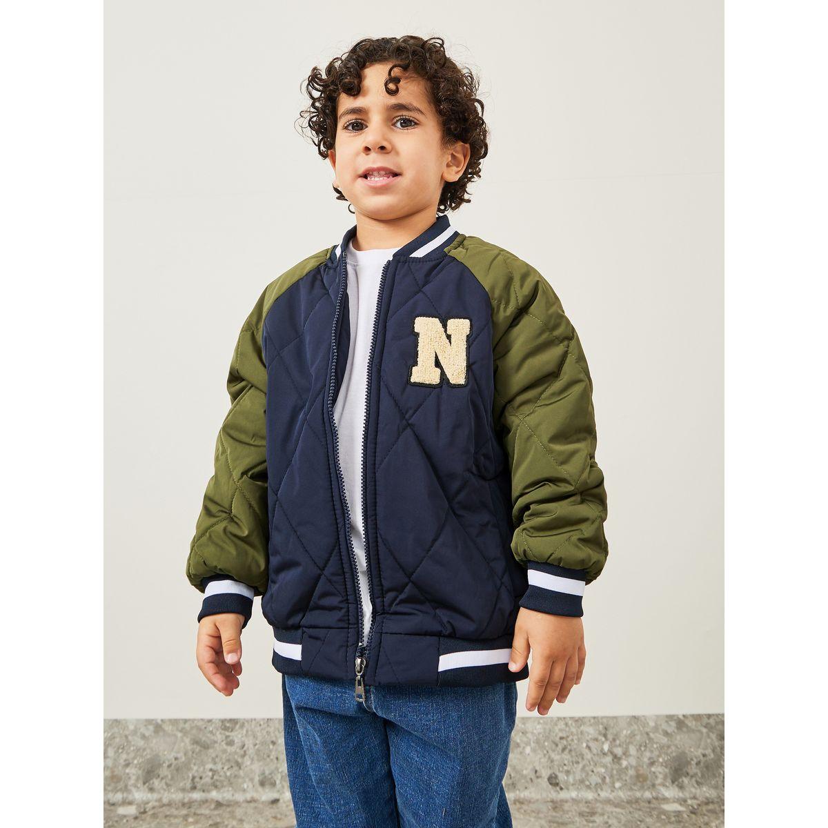 Styli Colorblock Quilted Jacket With Letter Patch-boys-clothing-jacketsandcoats-image-6