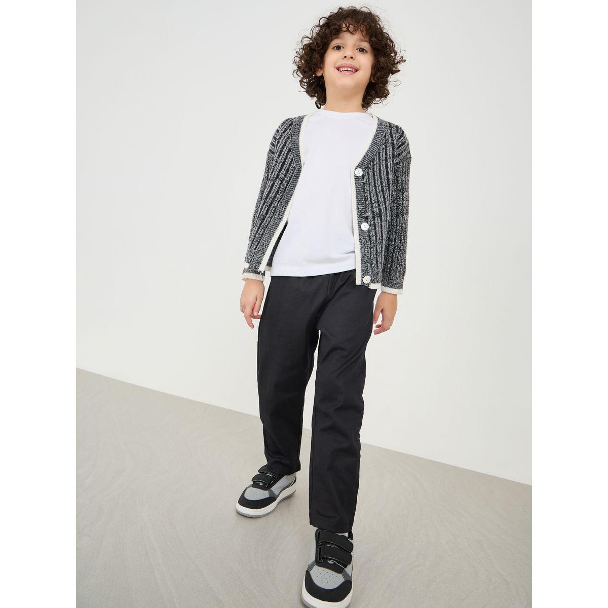Styli V Neck Knit Button Through Cardigan-boys-clothing-jumpersandcardigans-image-2