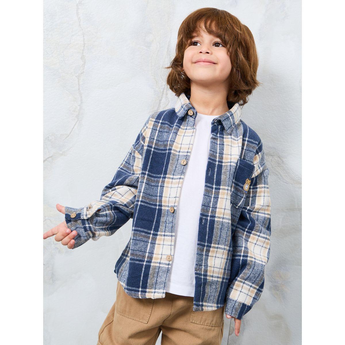 قميص كاروهات بأزرار غلق-boys-clothing-shirts-image-1