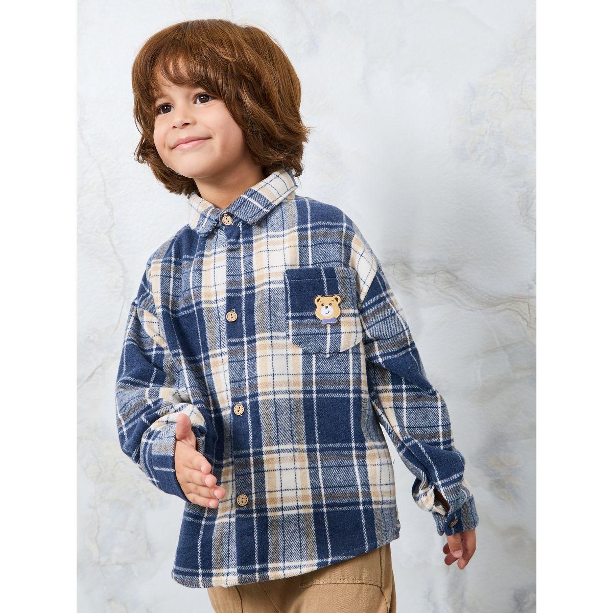 قميص كاروهات بأزرار غلق-boys-clothing-shirts-image-3