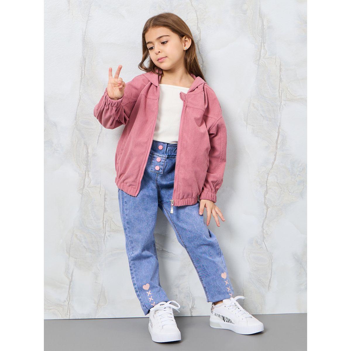 Styli Oversized Corduroy Hoodie Jacket-girls-clothing-jacketsandcoats-image-2