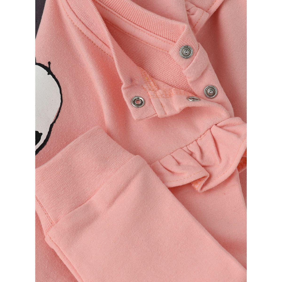 Peanuts Snoopy Graphic Print Ruffle Detail Sweatshirt-baby-girls-clothing-sweatshirts-image-3