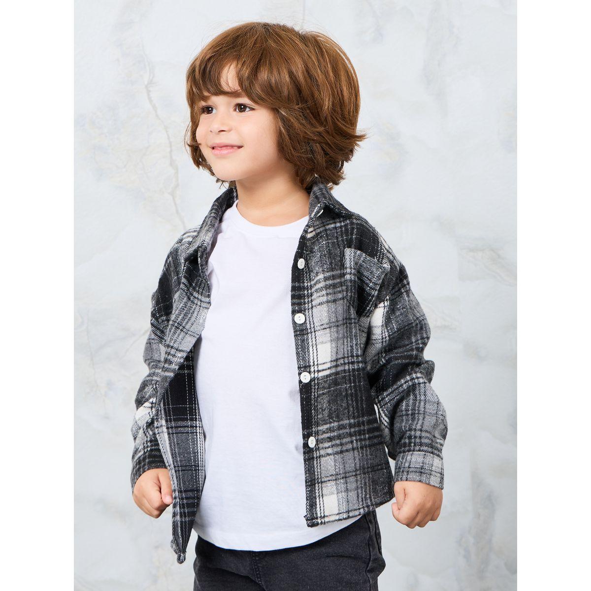 قميص كاروهات بقصة مريحة-boys-clothing-shirts-image-4