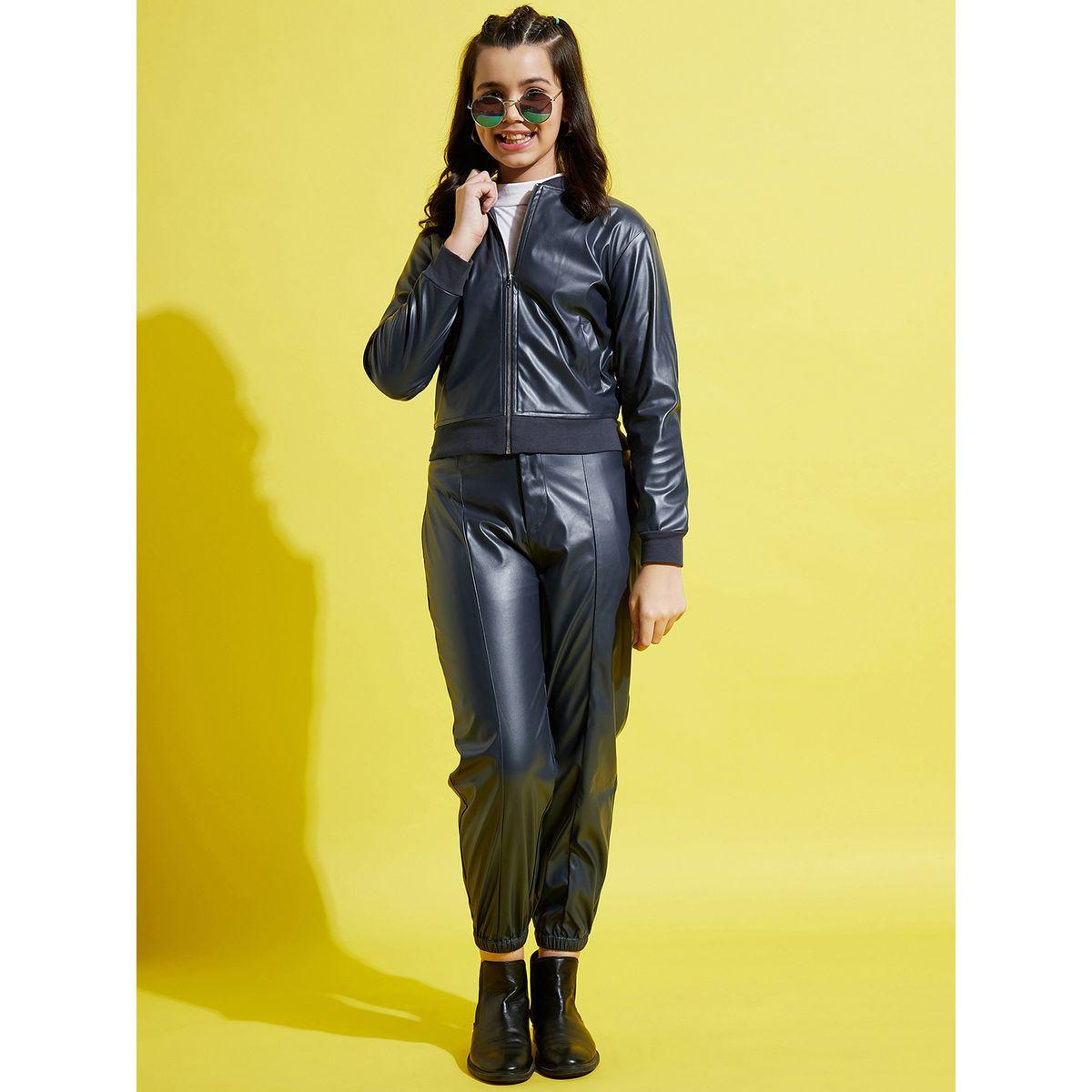 Leather Look Cuffed Jogger-girls-clothing-bottoms-joggersandtrackpants-image-1