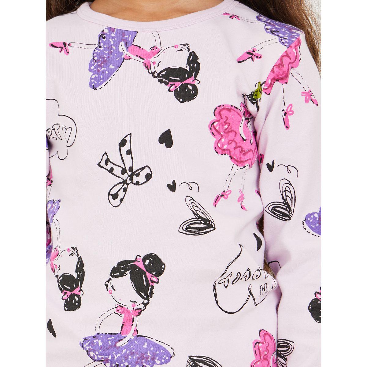 Styli All Over Print Top & Cuffed Pyjama Set-girls-clothing-nightwear-image-3