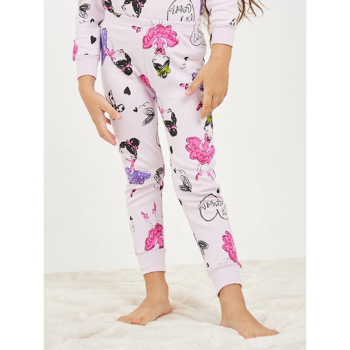 Styli All Over Print Top & Cuffed Pyjama Set-girls-clothing-nightwear-image-5