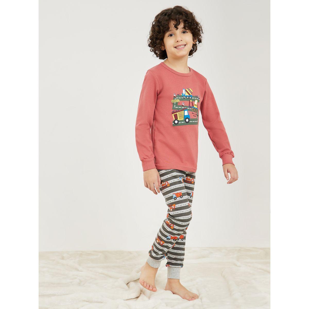 طقم بيجاما من ( تيشيرت + بنطال )-boys-clothing-nightwear-image-1