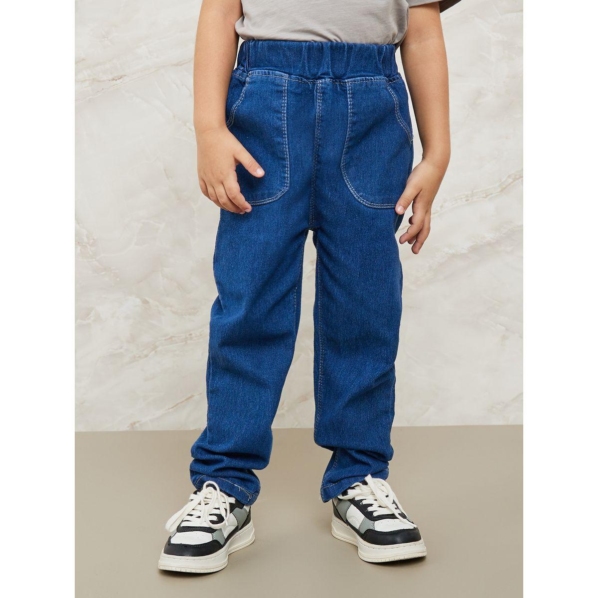 Styli Front Pocket Elastic Waistband Jeans-boys-clothing-bottoms-jeans-image-2