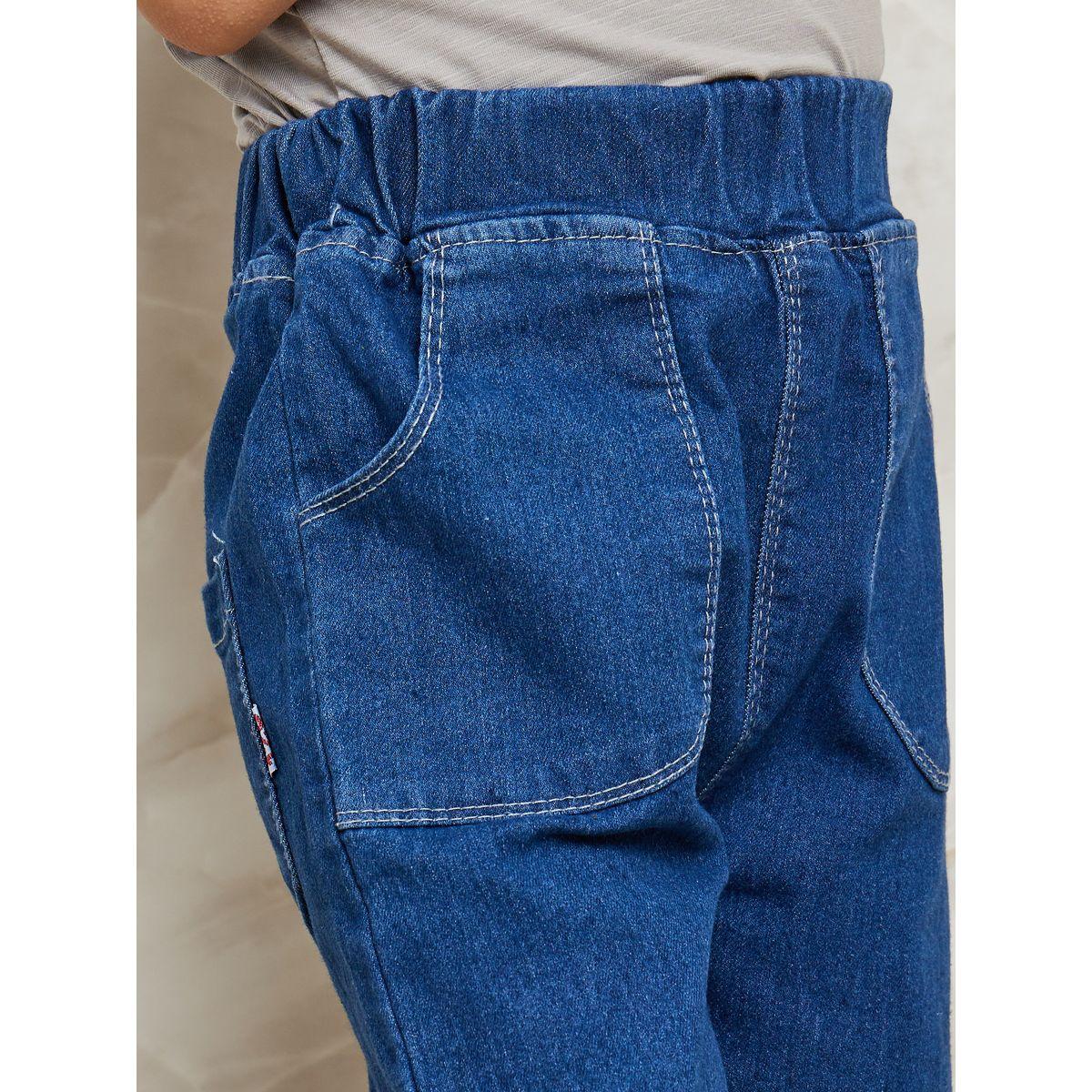 Styli Front Pocket Elastic Waistband Jeans-boys-clothing-bottoms-jeans-image-3