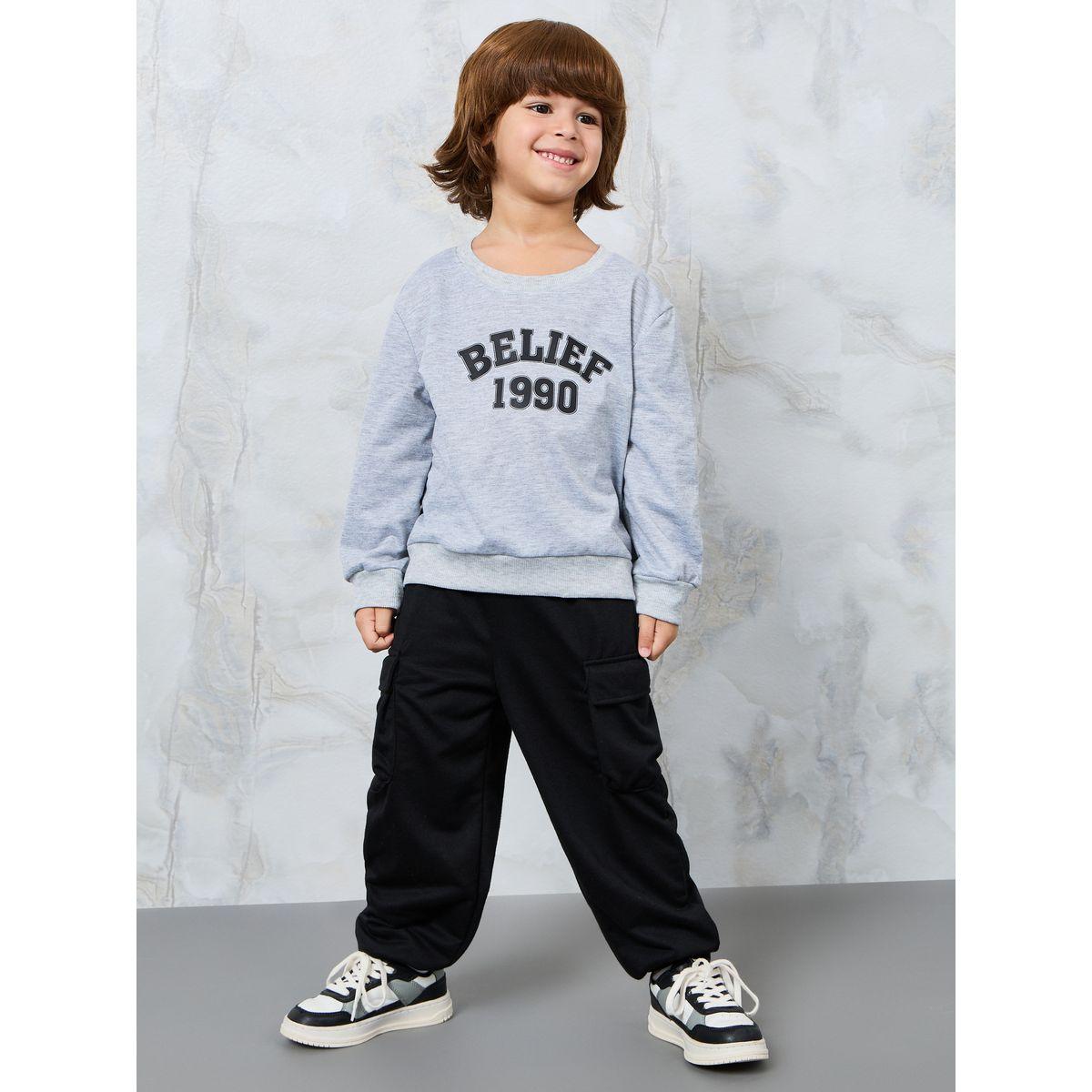 Styli Slogan Print Round Neck Sweatshirt-boys-clothing-winterwear-sweatshirts-image-2