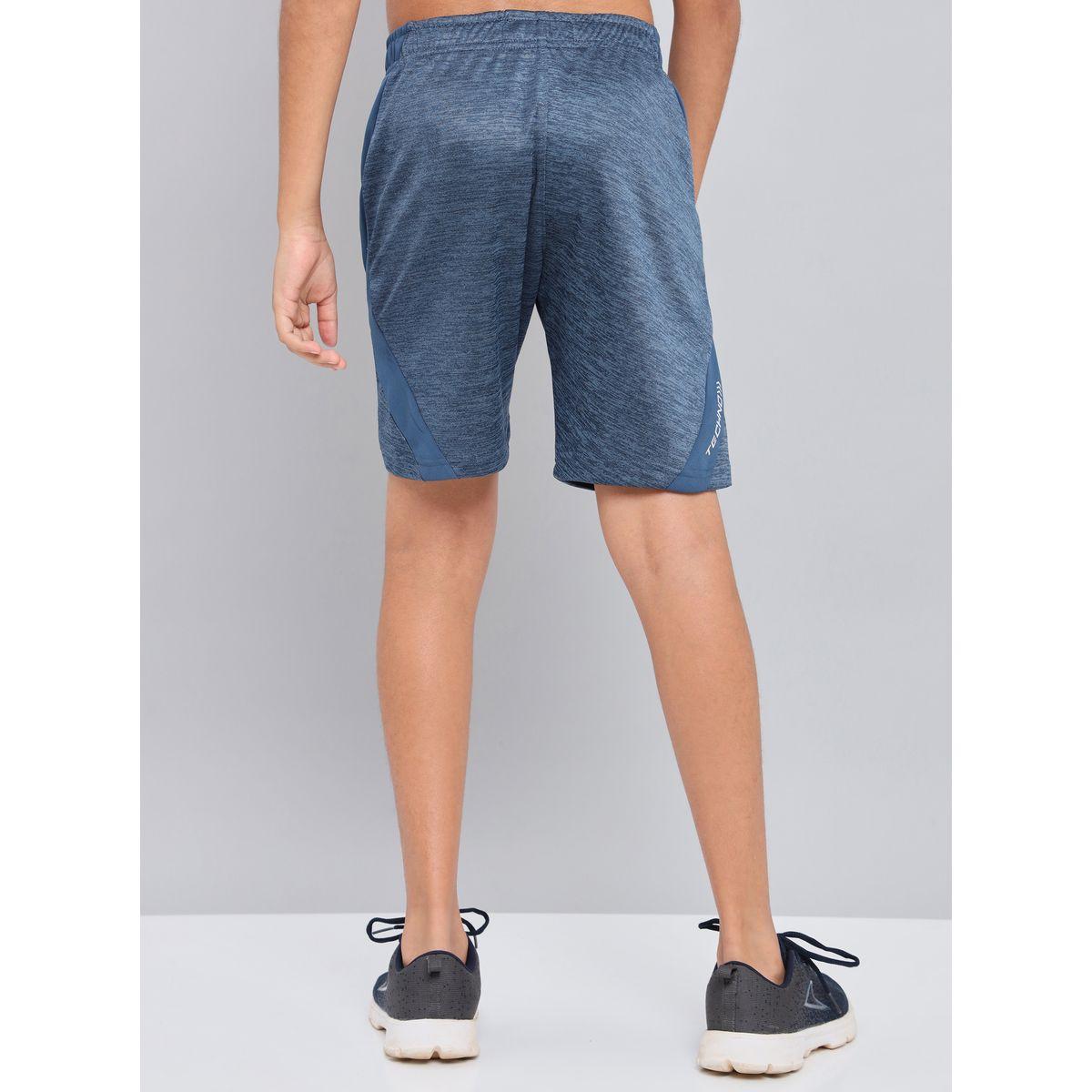 Technosport X Styli Contrast Side Panel Melange Active Shorts-boys-clothing-sportswear-bottoms-image-2