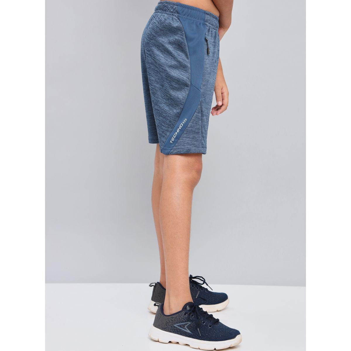 شورت رياضي بنسيج الميلانج تكنوسبورت × ستايلي-boys-clothing-sportswear-bottoms-image-3