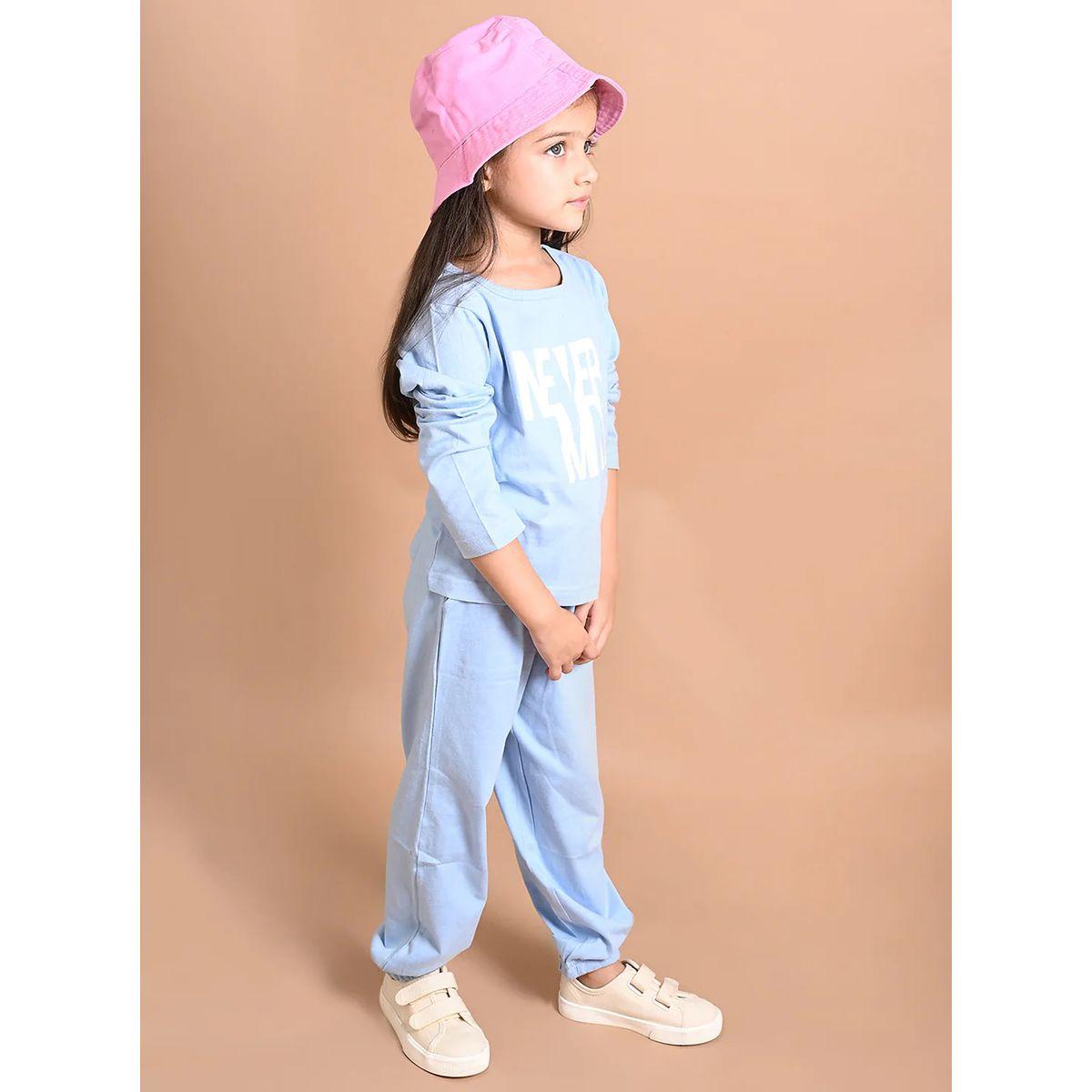 LilPicks X Styli Never Mind Slogan Printed Top & Jogger Set-girls-clothing-setsandcoords-image-2