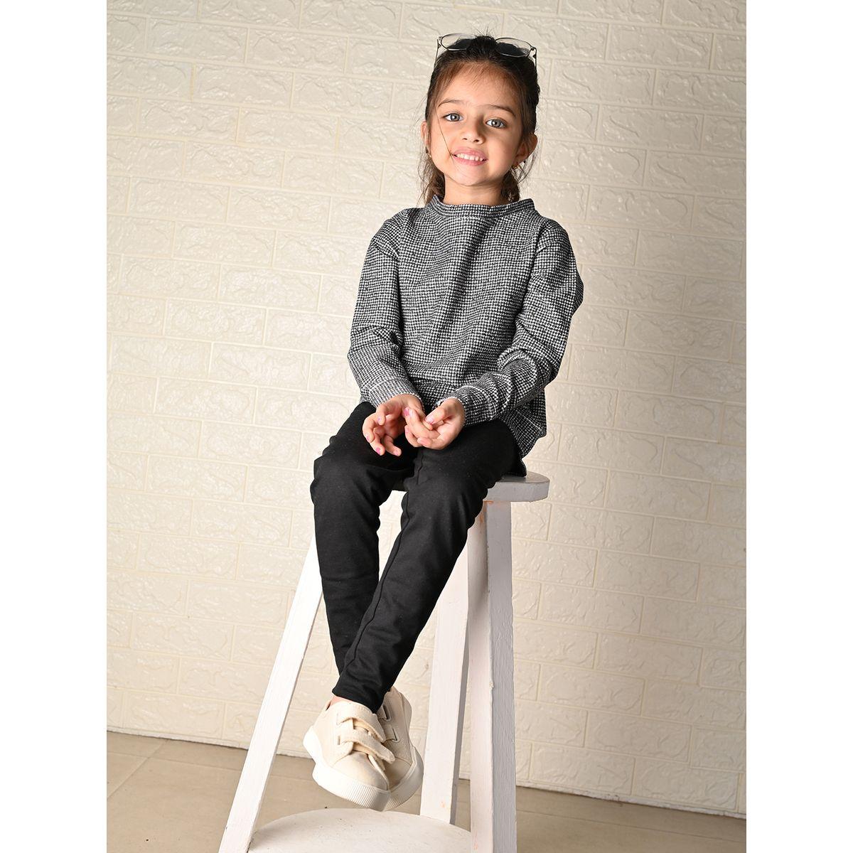 LilPicks X Styli  Check Print Regular Fit Sweatshirt-baby-girls-clothing-sweatshirts-image-1
