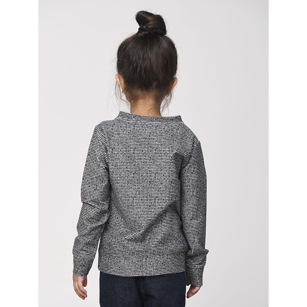 سويت شيرت بقصة عادية وطبعة مربعات ليل بيكس × ستايلي-baby-girls-clothing-sweatshirts-image-2